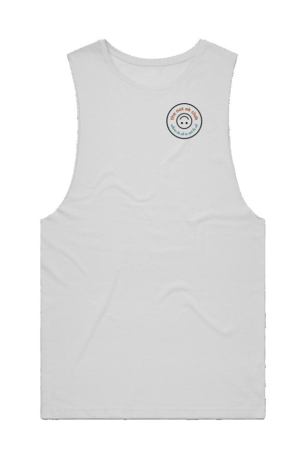 the not ok club tank in white