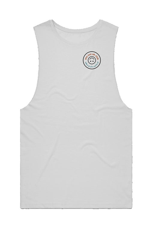 the not ok club tank in white
