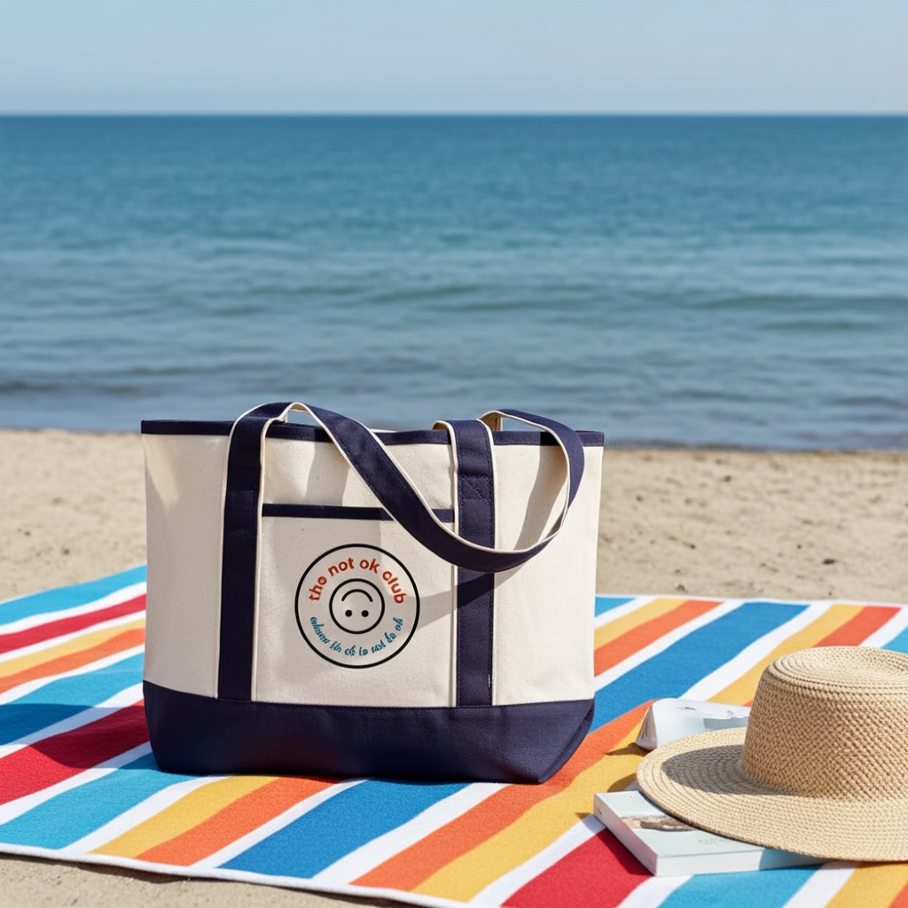 Canvas Tote Bag – Mental Health Apparel | The Not Ok Club