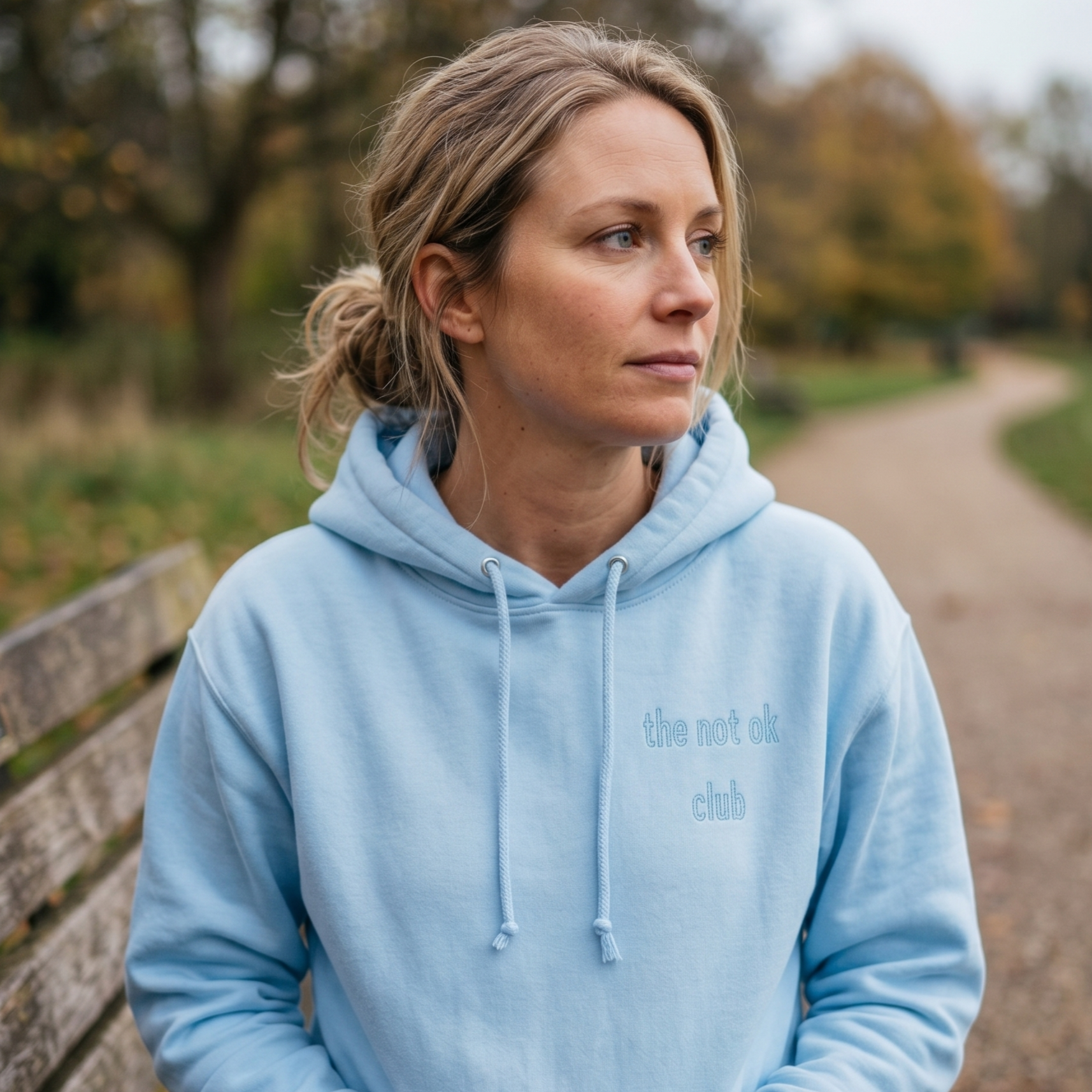 the patch hoolie - blue aqua